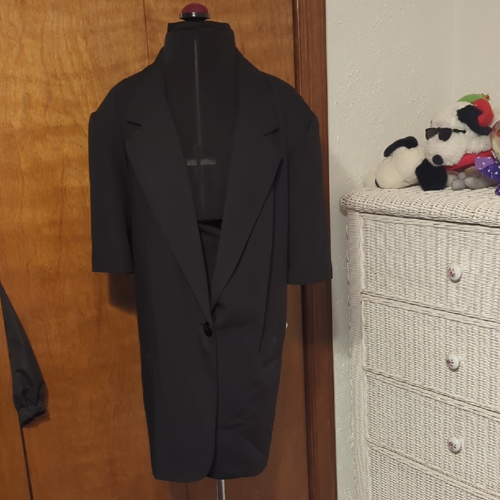 Sag Harbor Black Poly/Rayon Blazer